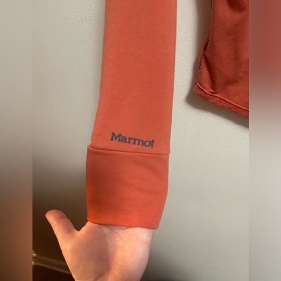 Marmot - Women's La Linea Pullover Hoody Orange UPF 30 Sweatshirt - Size M - Picture 7 of 8